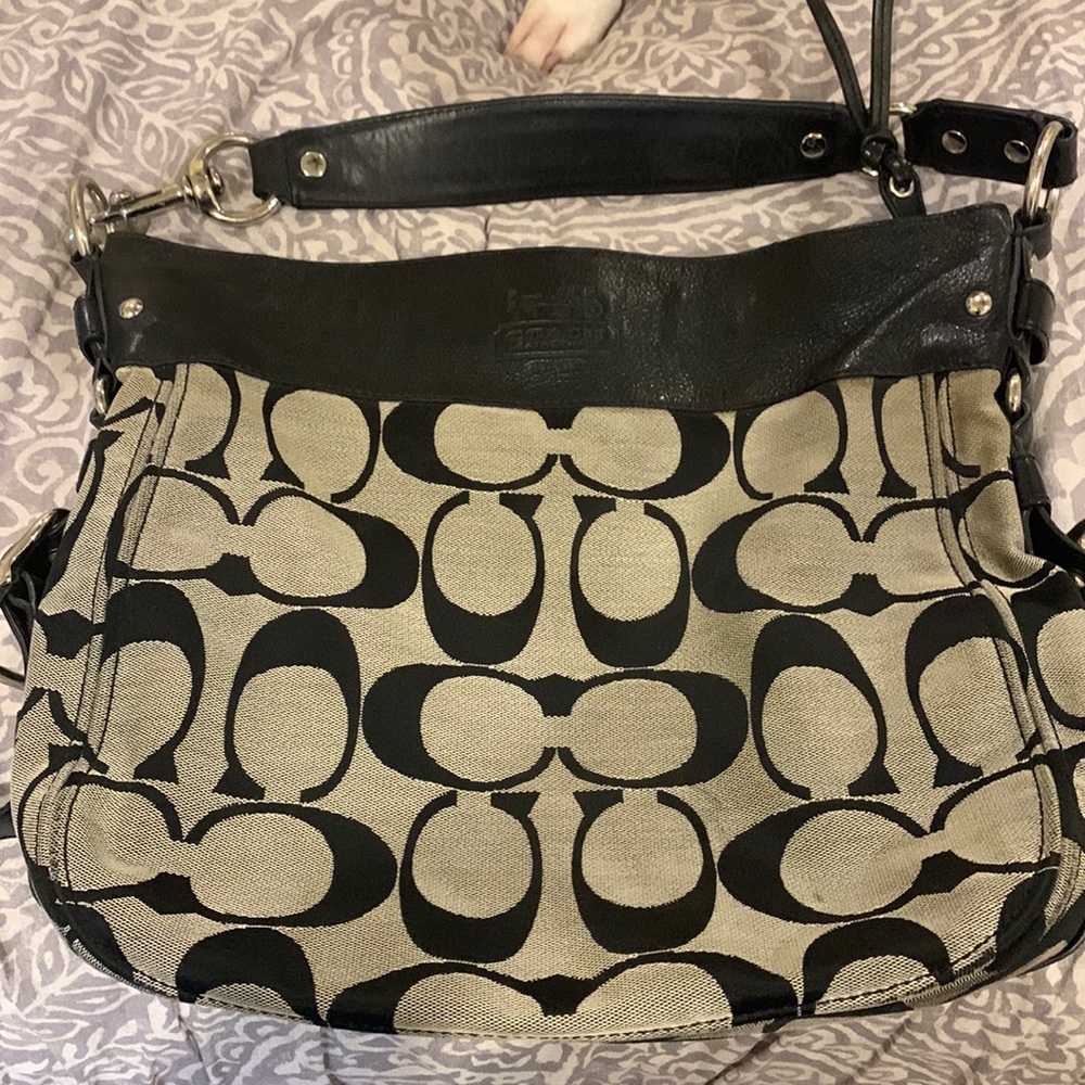 Black/Gray Coach purse